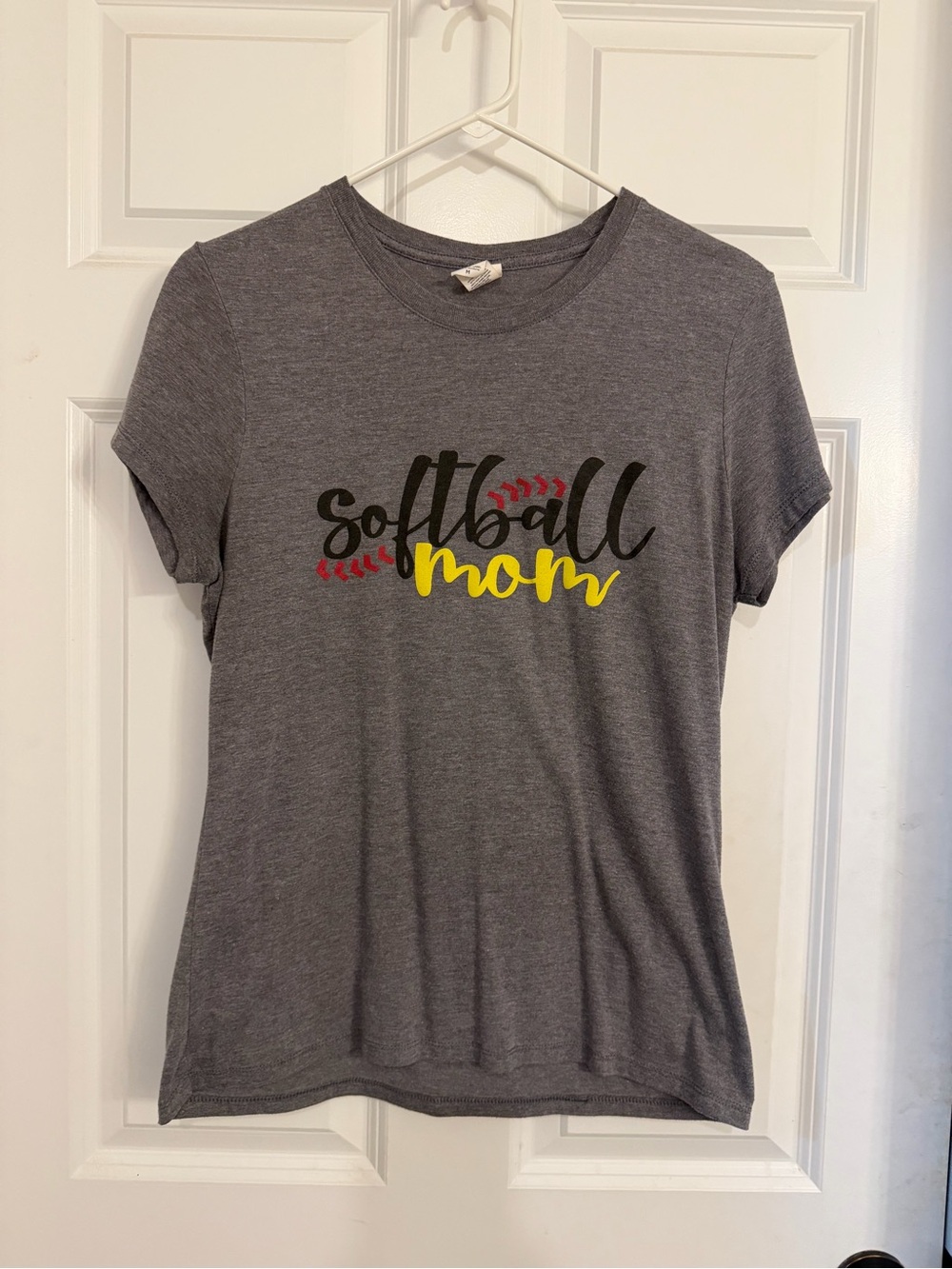 Softball Mom Graphic Tee - Gray